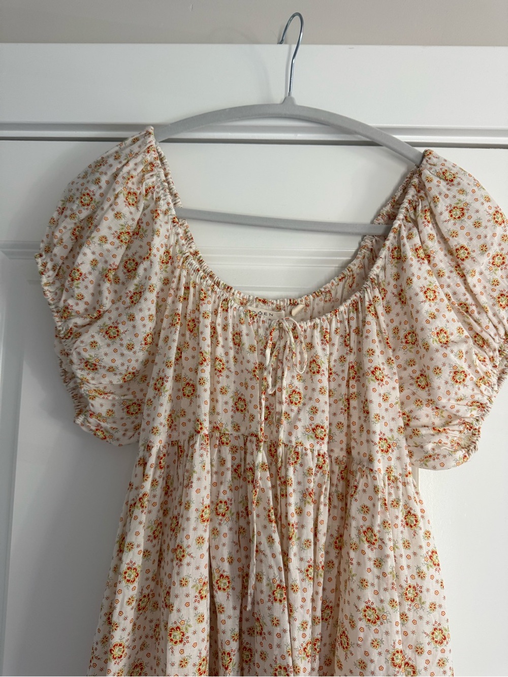 Doen Piazza Dress in Alabaster Countryside Calico - Picture 2 of 3